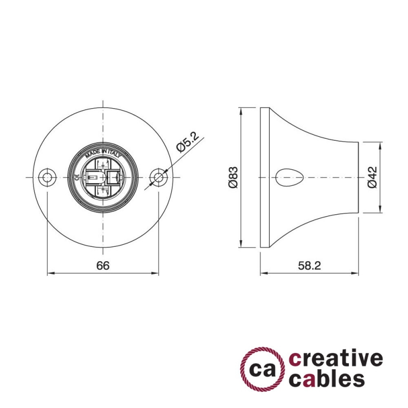 Fermaluce thermoplastic wall light source