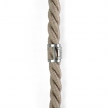 Metal cable tie clip for 16 mm diameter rope cable