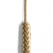 2XL jute and raw cotton twisted rope cable, 2x0.75 elettric cable. 24mm diameter