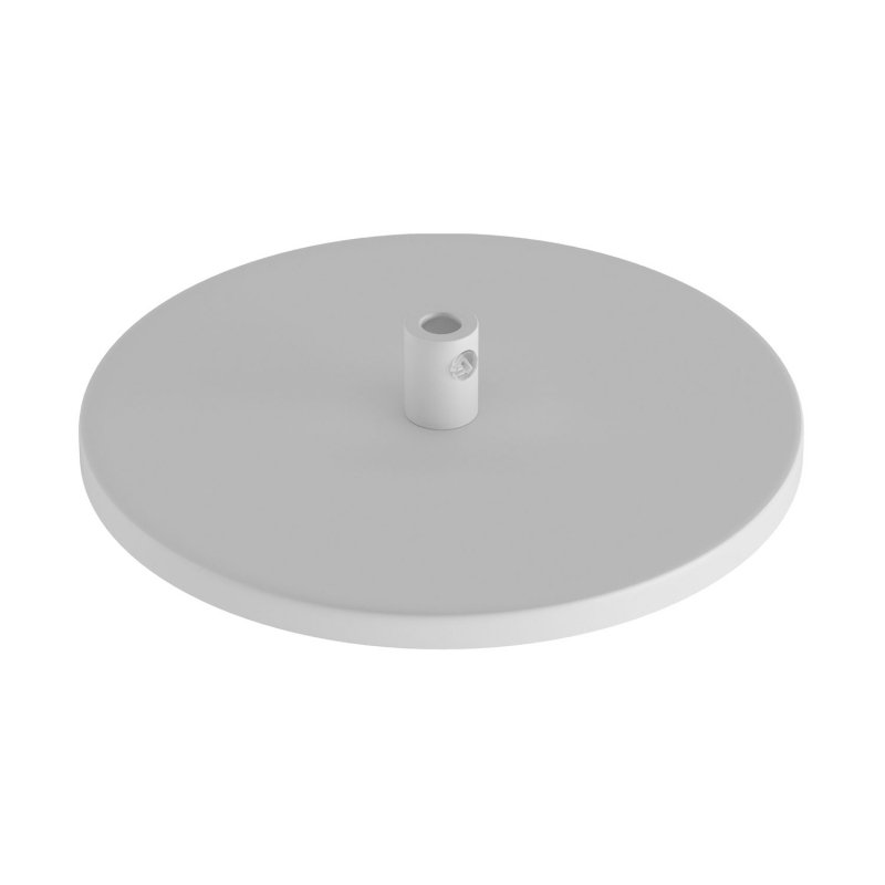 Flush-mounted ceiling rose with 1 central hole