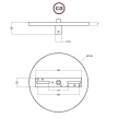 Flush-mounted ceiling rose with 1 central hole