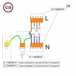 WAGO connector kit compatible with 2x cable for 3 hole ceiling rose