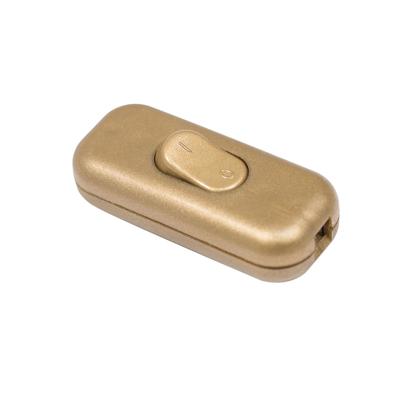 Double Pole in-line Switch, Gold - 1 pc