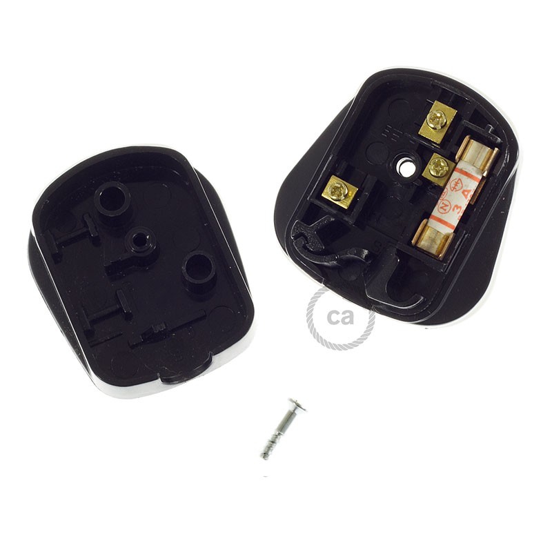 Black UK 3 poles Plug