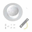 3 Hole - LARGE Round Ceiling Rose Canopy Kit - Rose One System