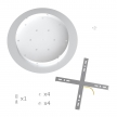 1 Hole - EXTRA LARGE Round Ceiling Rose Canopy Kit - Rose One System