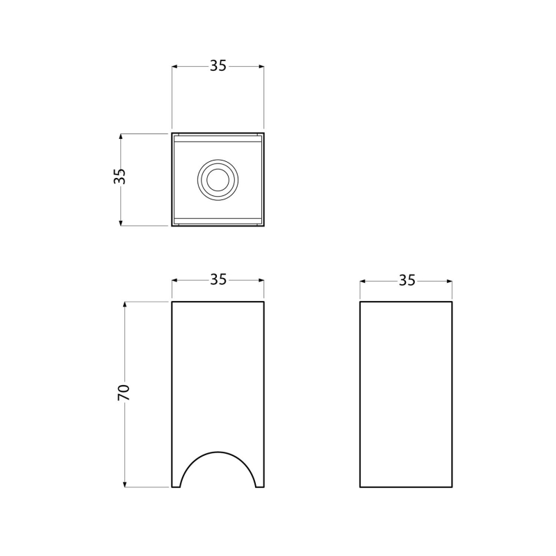 Syntax - Minimal Black Thermoplastic Socket for S14d tube bulbs