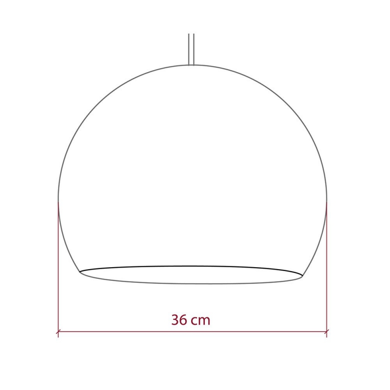 Dome M lampshade made of polyester fiber, 35 cm diameter - 100% handmade