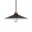 Swing lampshade in polished metal with E27 fitting