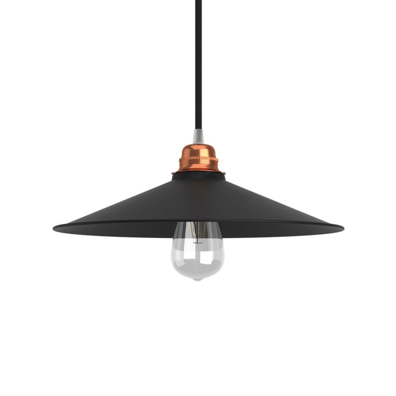 Swing lampshade in polished metal with E27 fitting