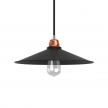 Swing lampshade in polished metal with E27 fitting