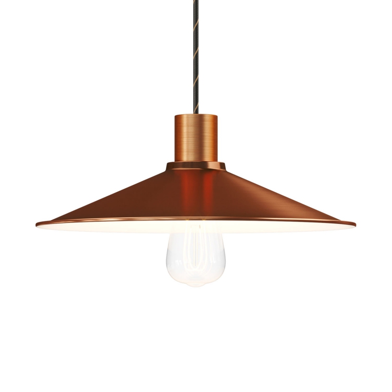 Swing lampshade in polished metal with E27 fitting