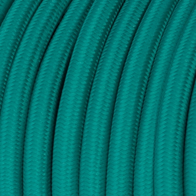 RM71 Turquoise Round Rayon Electrical Fabric Cloth Cord Cable