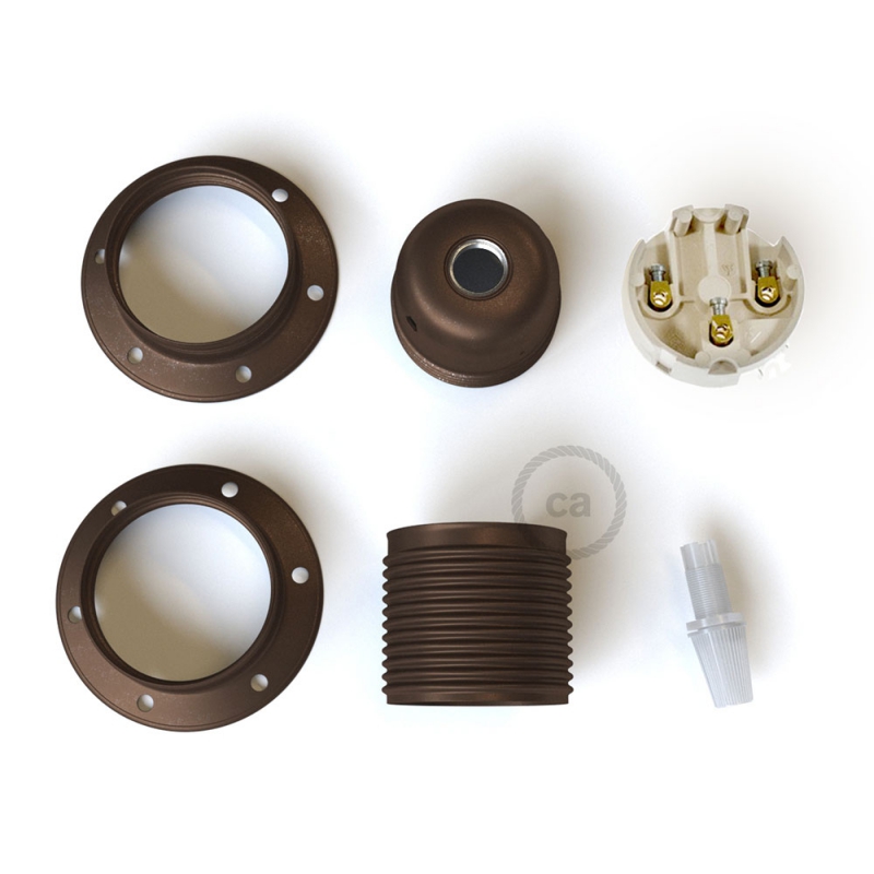 Metal E27 lamp holder kit for lampshade