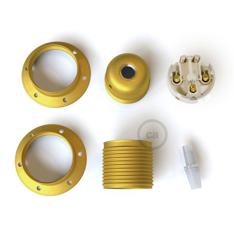 Metal E27 lamp holder kit for lampshade