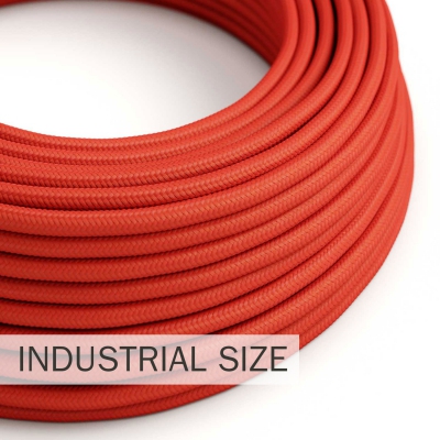 Large section electric cable 3x1,50 round - covered by rayon Red RM09