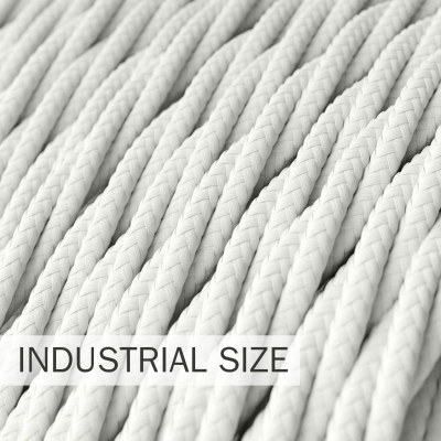 Large section electric cable 3x1,50 twisted - covered by rayon White TM01