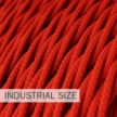 Large section electric cable 3x1,50 twisted - covered by rayon Red TM09