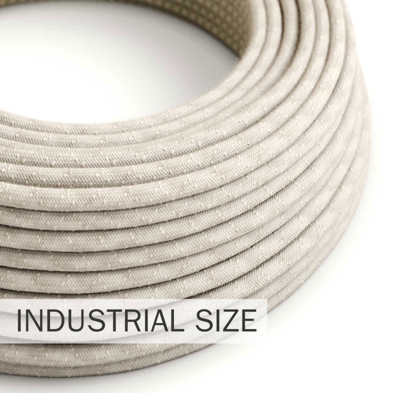 Large section electric cable 3x1,50 round - covered by Natural Neutral Linen RN01