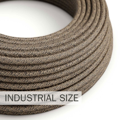Large section electric cable 3x1,50 round - covered by Natural Brown Linen RN04