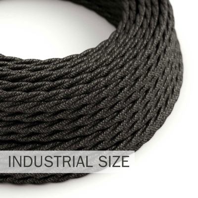 Large section electric cable 3x1,50 twisted - covered by Natural Anthracite Linen TN03