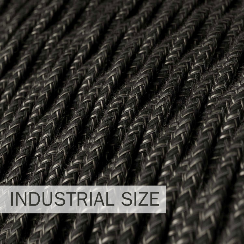 Large section electric cable 3x1,50 twisted - covered by Natural Anthracite Linen TN03