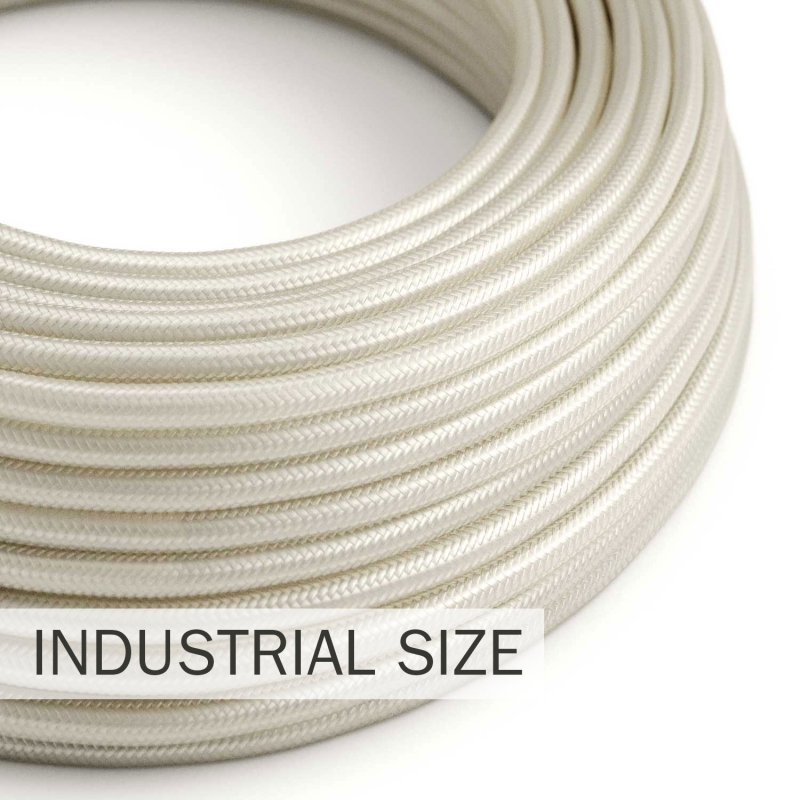 Large section electric cable 3x1,50 round - covered by rayon Ivory RM00