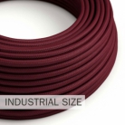 Large section electric cable 3x1,50 round - covered by rayon Burgundy RM19