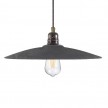 Pendant lamp with textile cable, ceramic Dish lampshade and metal details - Made in Italy