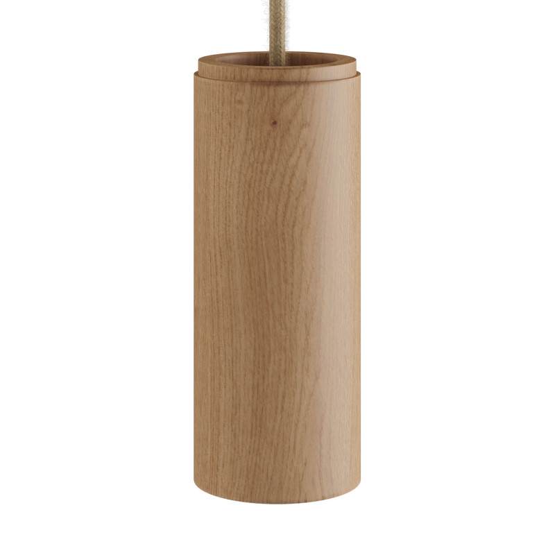 Tub-E14, wooden tube for spotlight with E14 double ring lamp holder