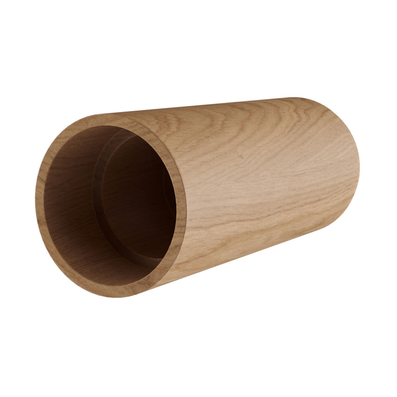 Tub-E14, wooden tube for spotlight with E14 double ring lamp holder