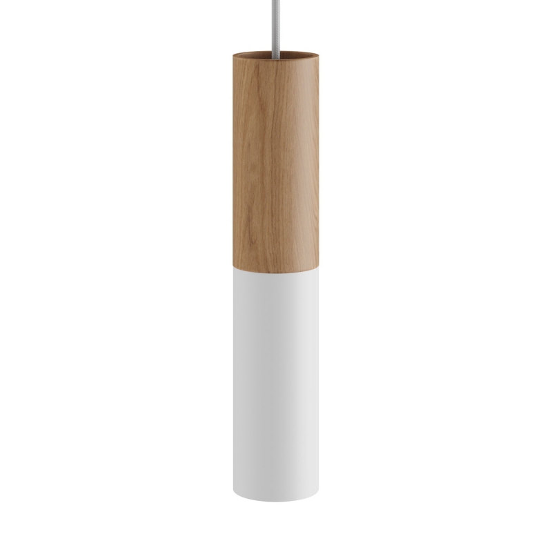 Tub-E14, wood and metal tube for spotlight with E14 double ring lamp holder