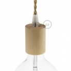 Wooden E27 lamp holder kit