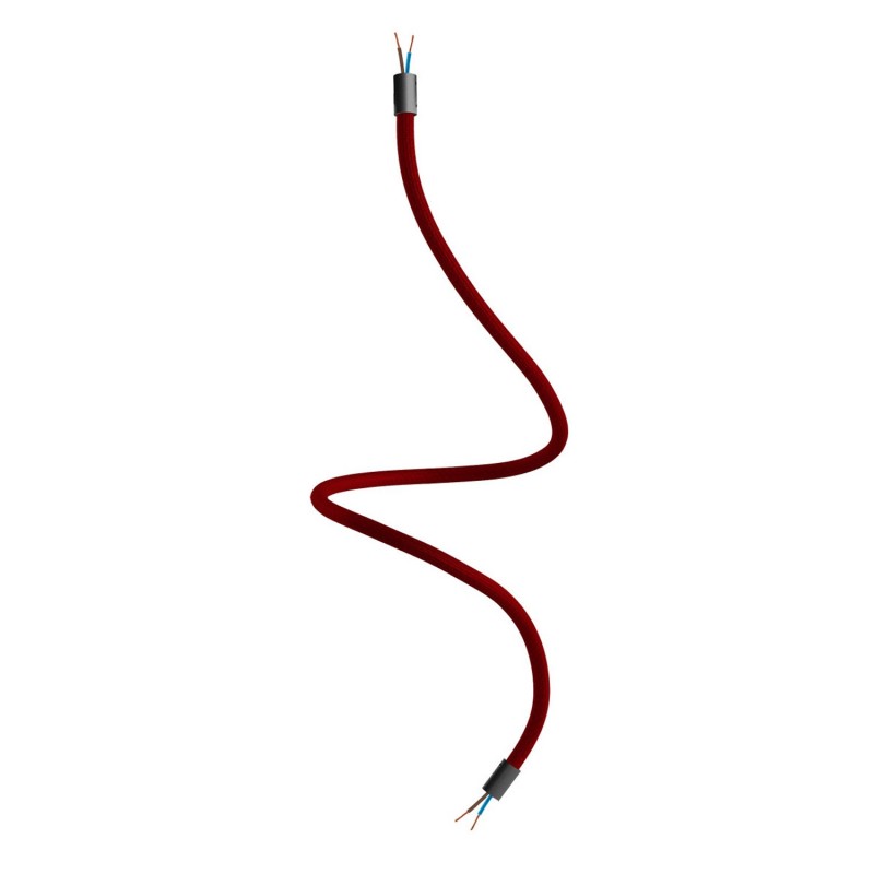 Kit Creative Flex flexible tube covered in Burgundy RM19 fabric with metal terminals