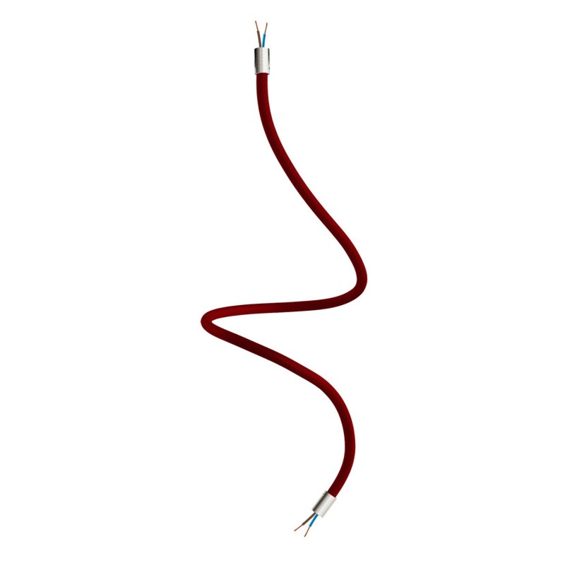 Kit Creative Flex flexible tube covered in Burgundy RM19 fabric with metal terminals