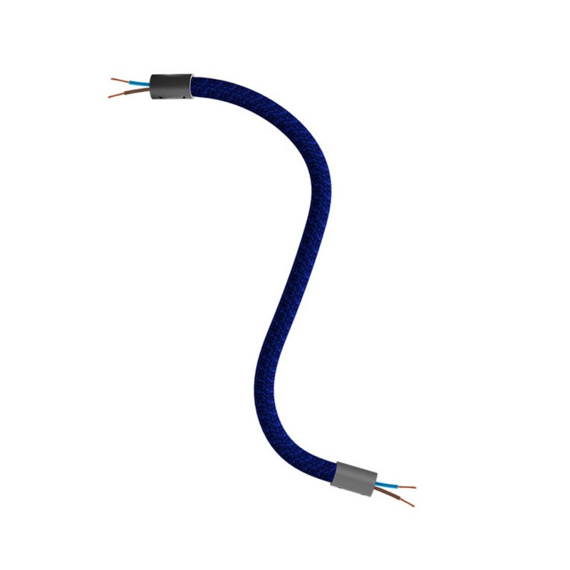 Kit Creative Flex flexible tube covered in Navy Blue RM20 fabric with metal terminals