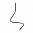 Kit Creative Flex flexible tube covered in black and Gold RZ24 fabric with metal terminals