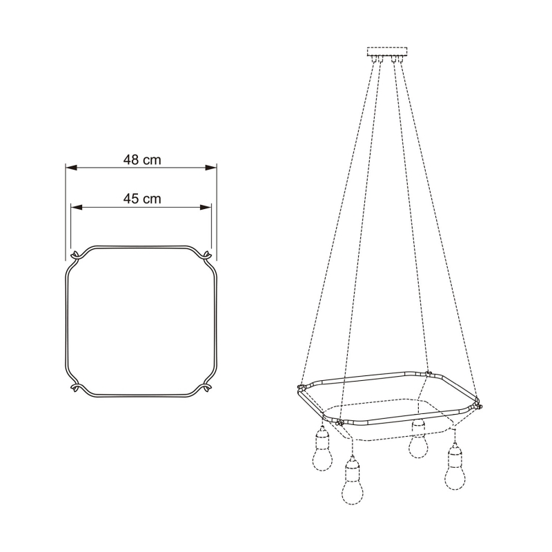 Square Cage - Structure for lamps