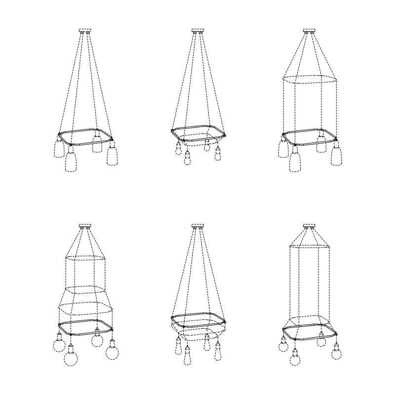 Square Cage - Structure for lamps