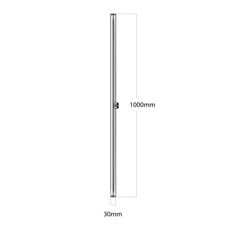 LED Linear Clear S14d Light Bulb - length 1000 mm 9W 760Lm 2700K Dimmable - S03