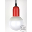 Pendant: Red with Grey Linen Cable